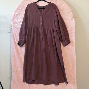 Madewell Mauve Long Sleeve Dress size 8